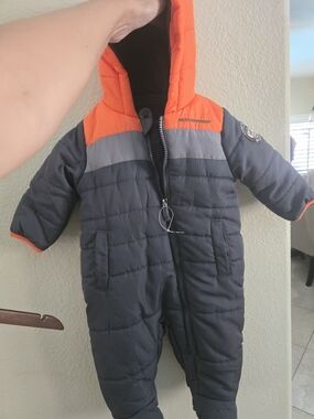 Weatherproof Baby Boy hooded Insulated winter Snowsuit